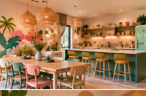 Boutique vacation rental living space inspiration