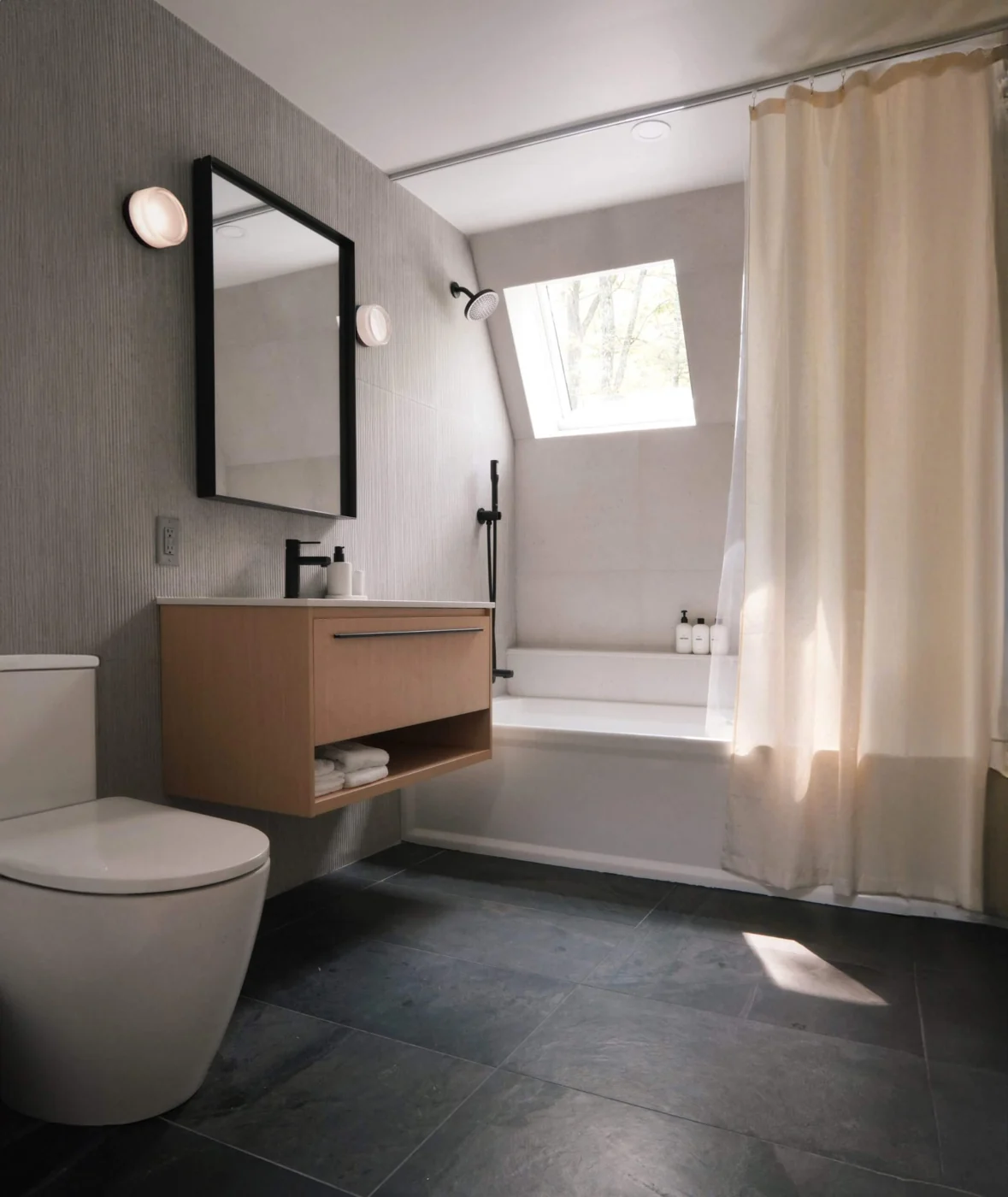 Mori A-Frame bathroom