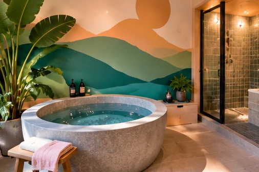 Conceptual themed boutique rental interior