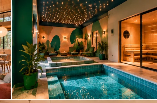 Conceptual themed boutique rental interior