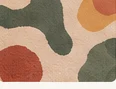 Illustrative textured ivory area rug